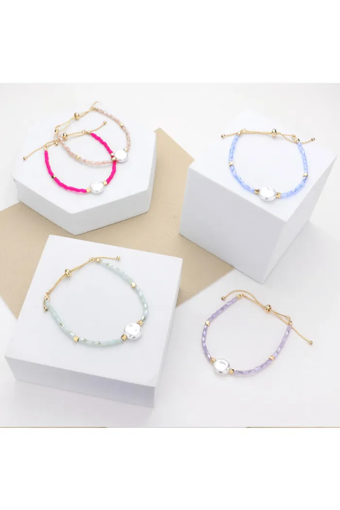 Pearl and Beaded Cinch Bracelet