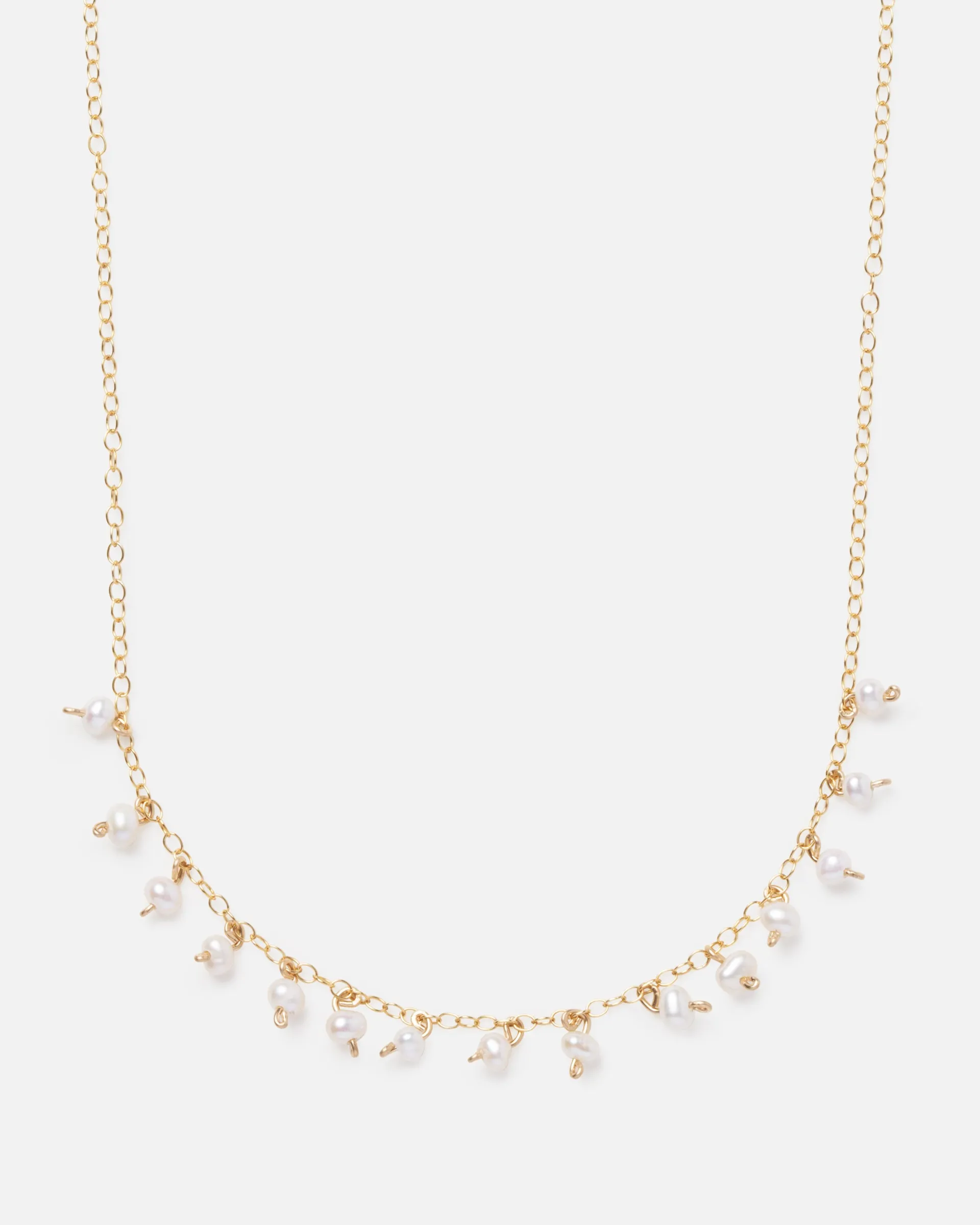 PEARL ROBIN 14K GOLD FILLED DROP NECKLACE