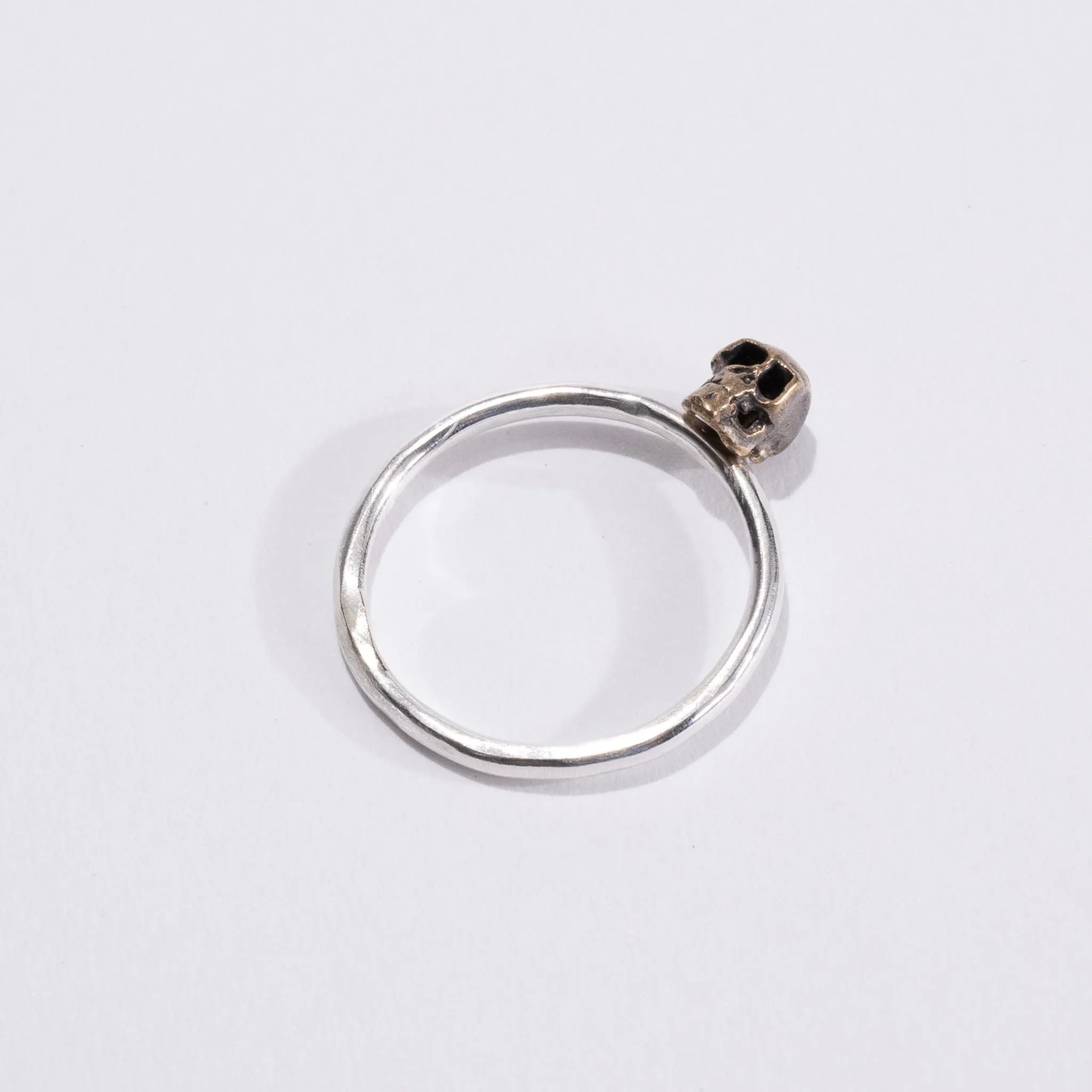 Petite Skull Stacking Ring in  / Sterling Silver or Mixed Metal