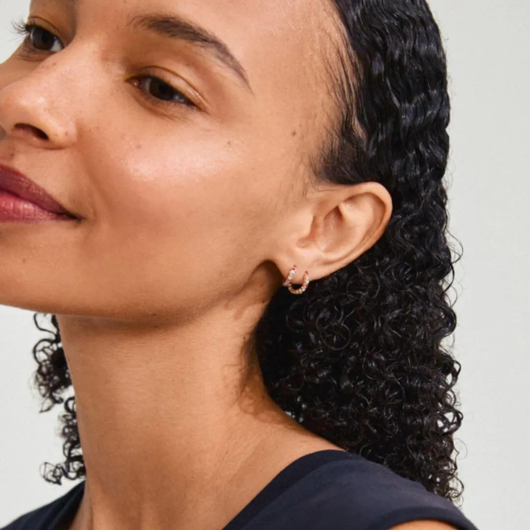 Pilgrim Kleopratra Gold Tiny Hoop Earrings - Multi