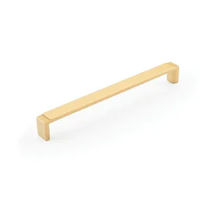 Quadrato Cabinet Pull Handle - Cabinet Mount - 8" Zinc/Satin Brass