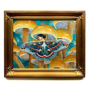 "Hyalophora Cecropia" Fairy Painting 11x14