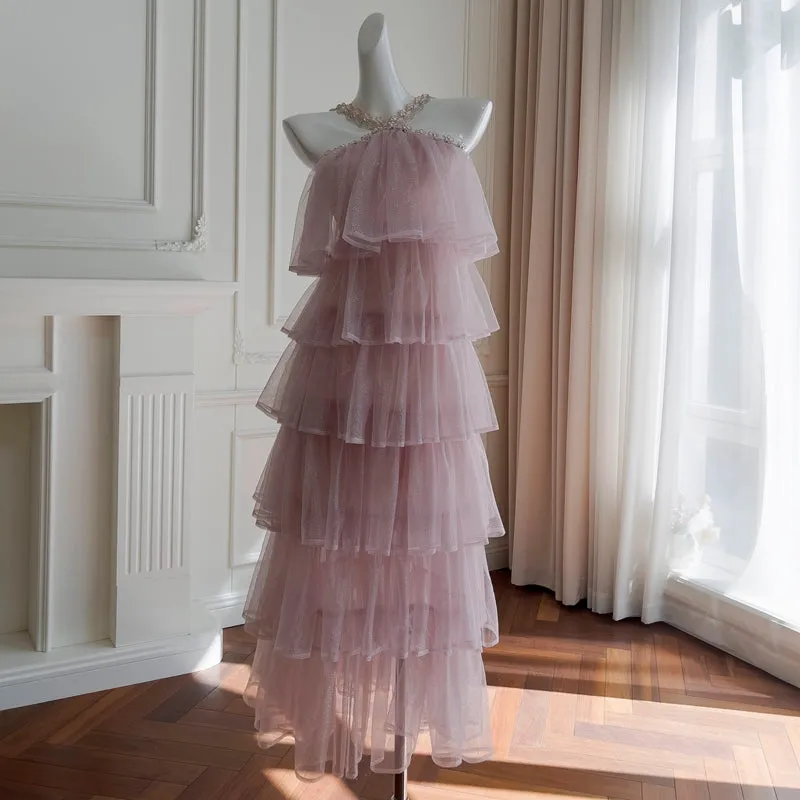 Romantic Moonlit Glow, Tiered Glitter Dress