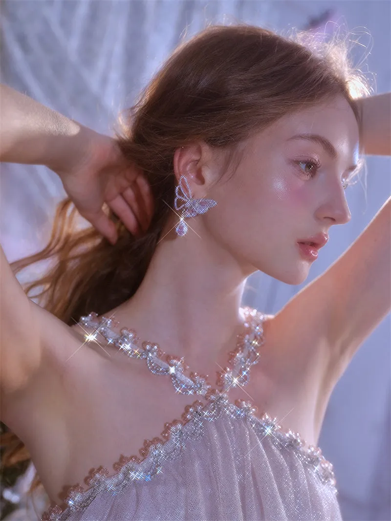 Romantic Moonlit Glow, Tiered Glitter Dress