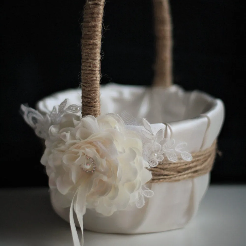 Rustic Flower Girl Basket