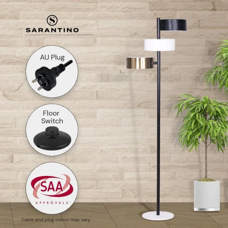 SARANTINO 3-SHADE METAL FLOOR LAMP