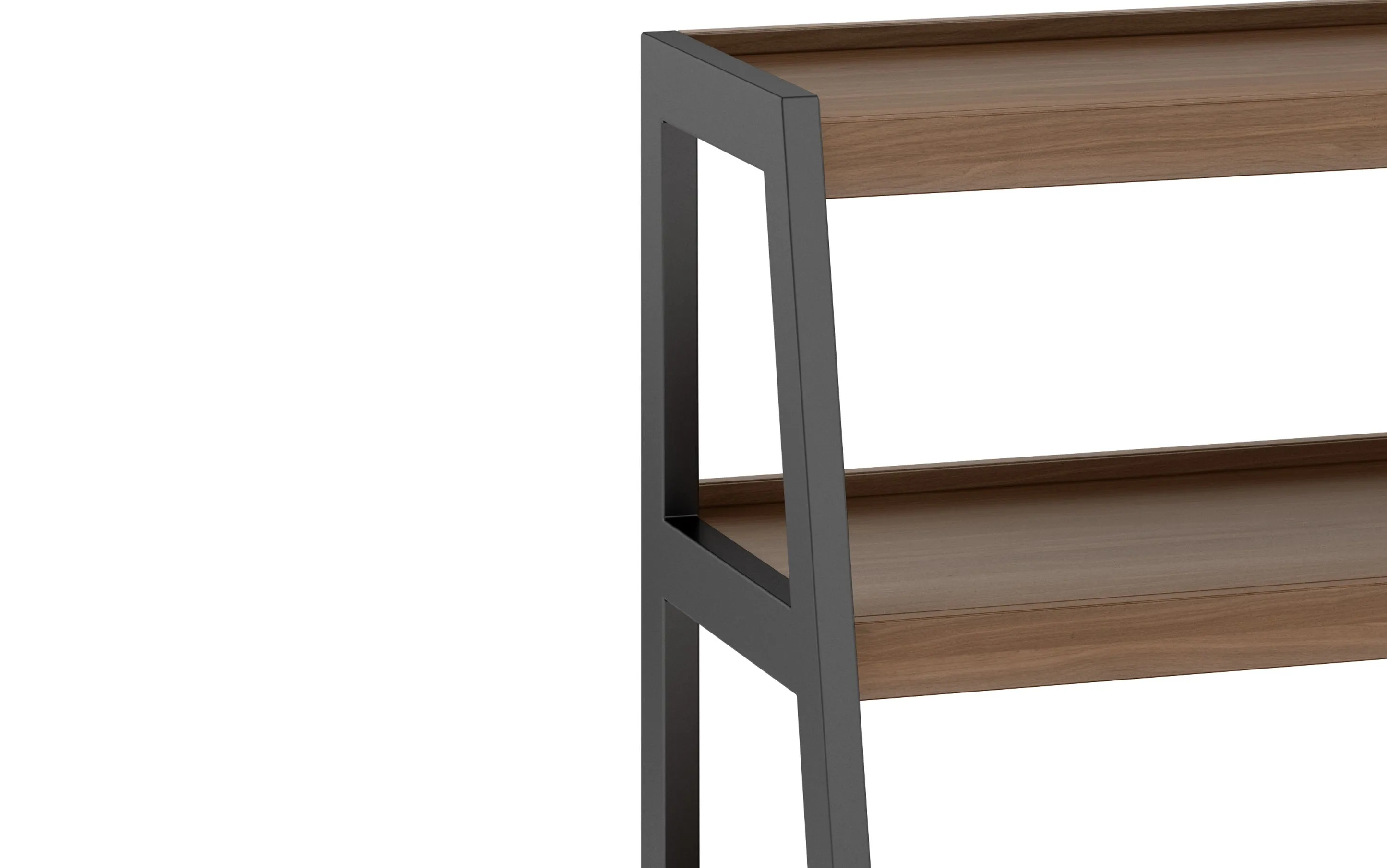 Sawhorse Solid Walnut Veneer and Metal TV Media Stand