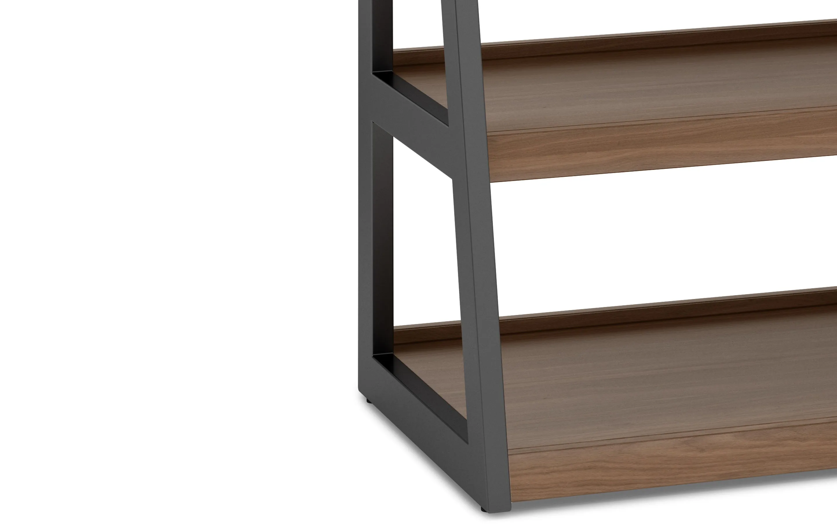 Sawhorse Solid Walnut Veneer and Metal TV Media Stand