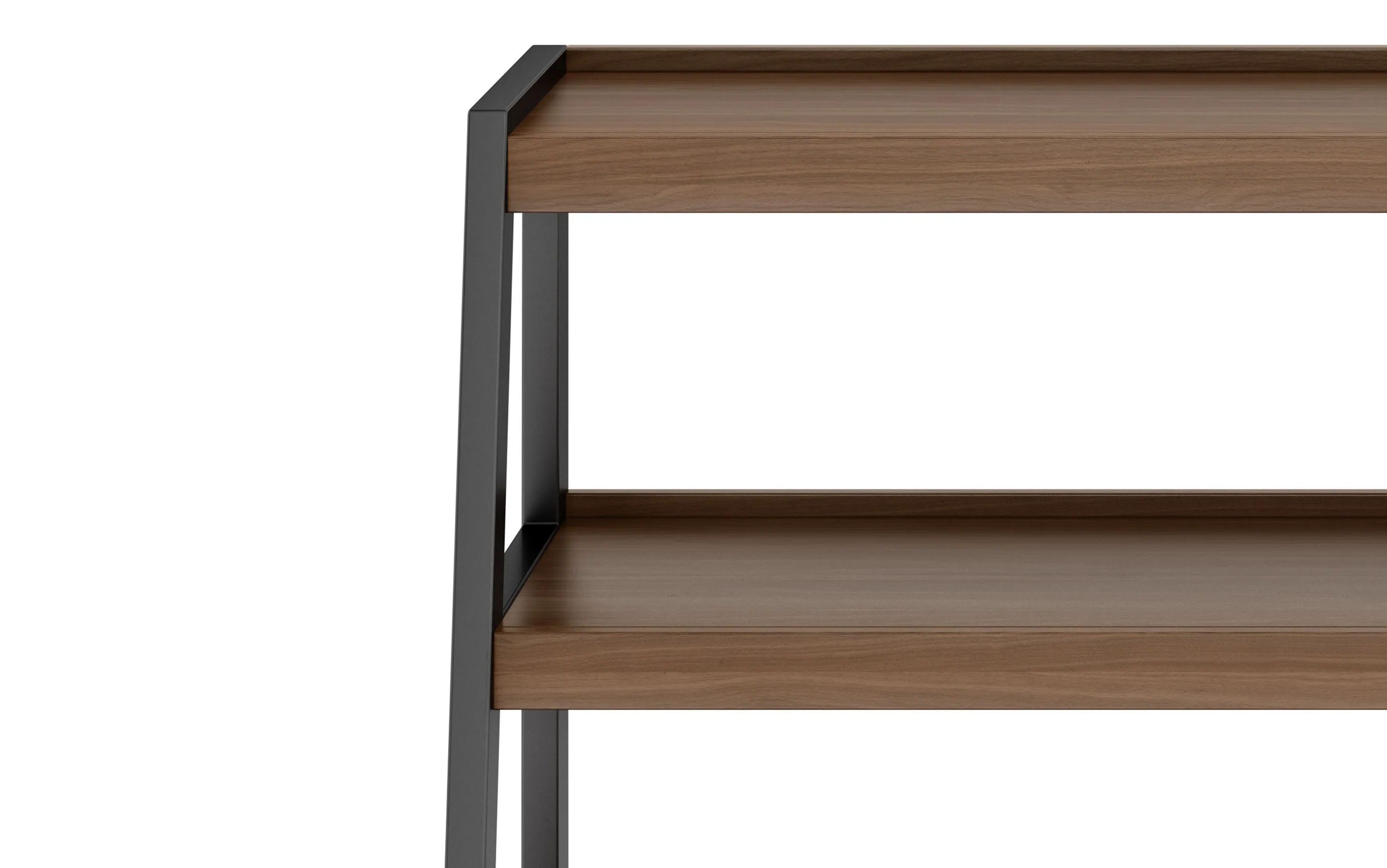 Sawhorse Solid Walnut Veneer and Metal TV Media Stand