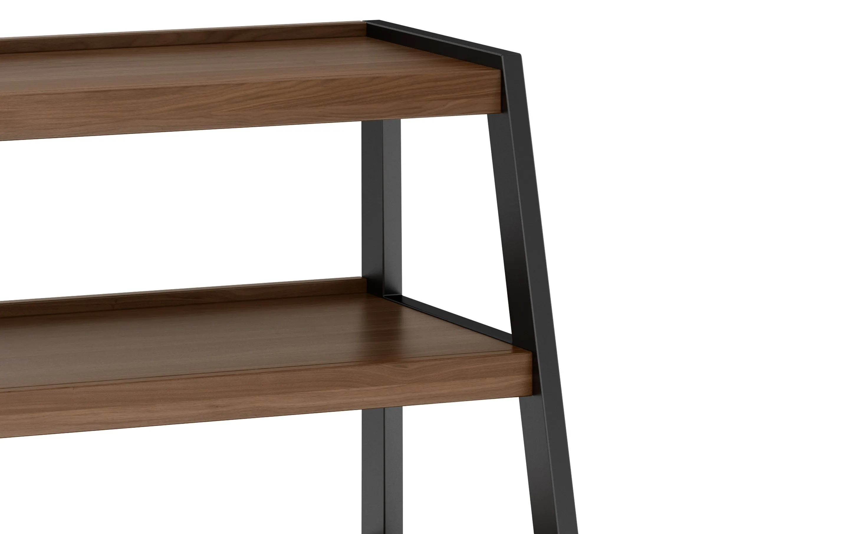 Sawhorse Solid Walnut Veneer and Metal TV Media Stand