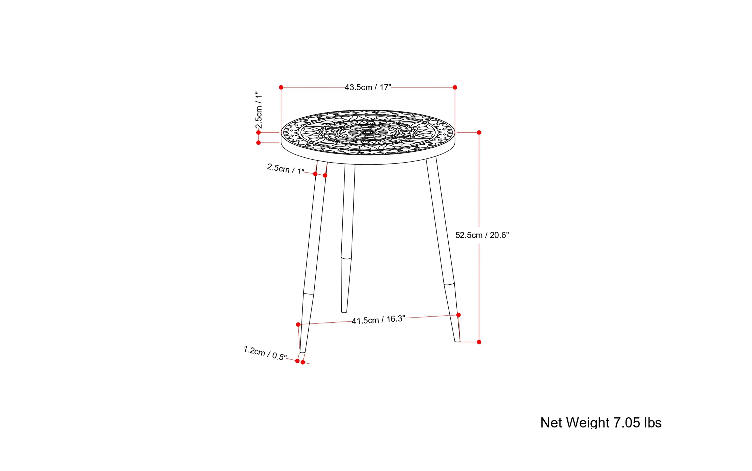 Sherbourne Side Table in Mango