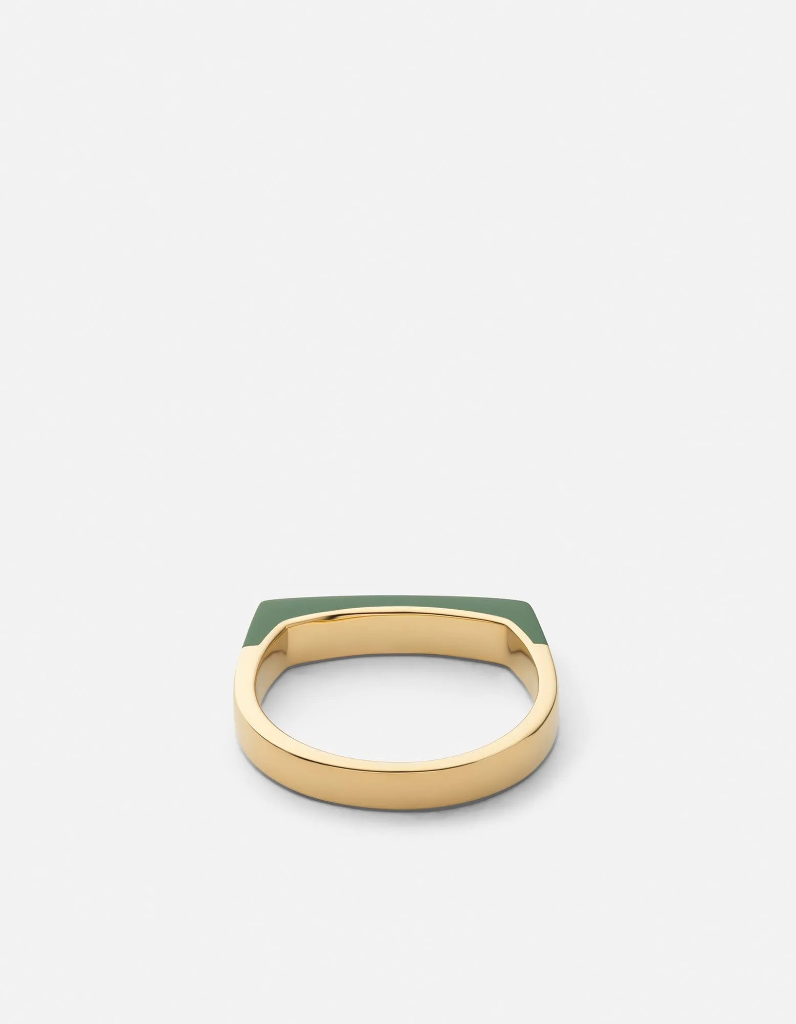 Silas Ring, Gold Vermeil/Green