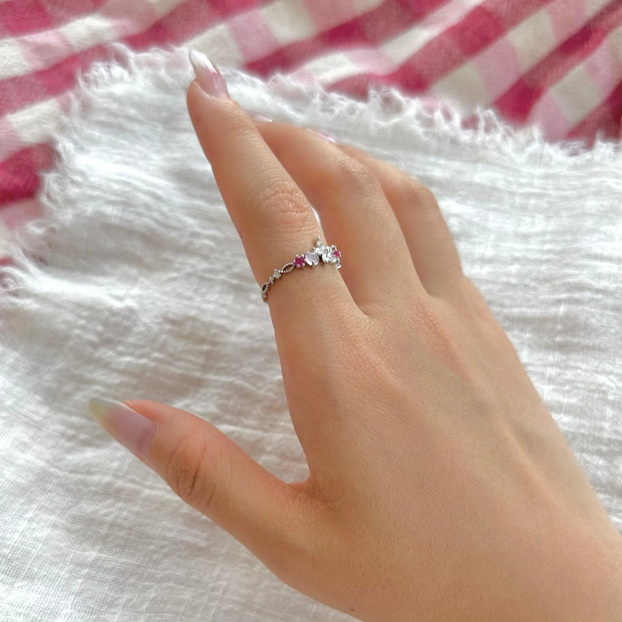 Silver Flower Ring - Riley