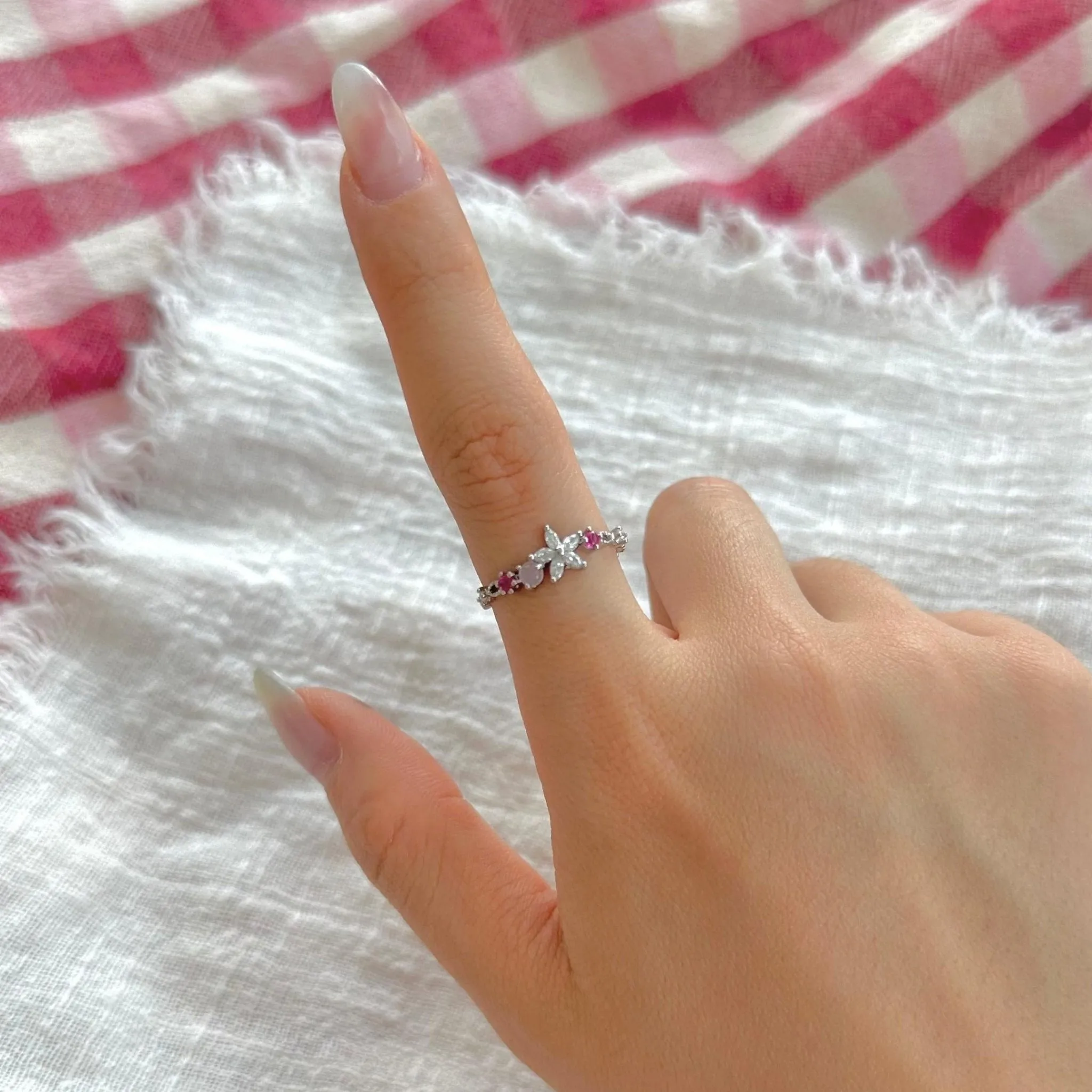 Silver Flower Ring - Riley