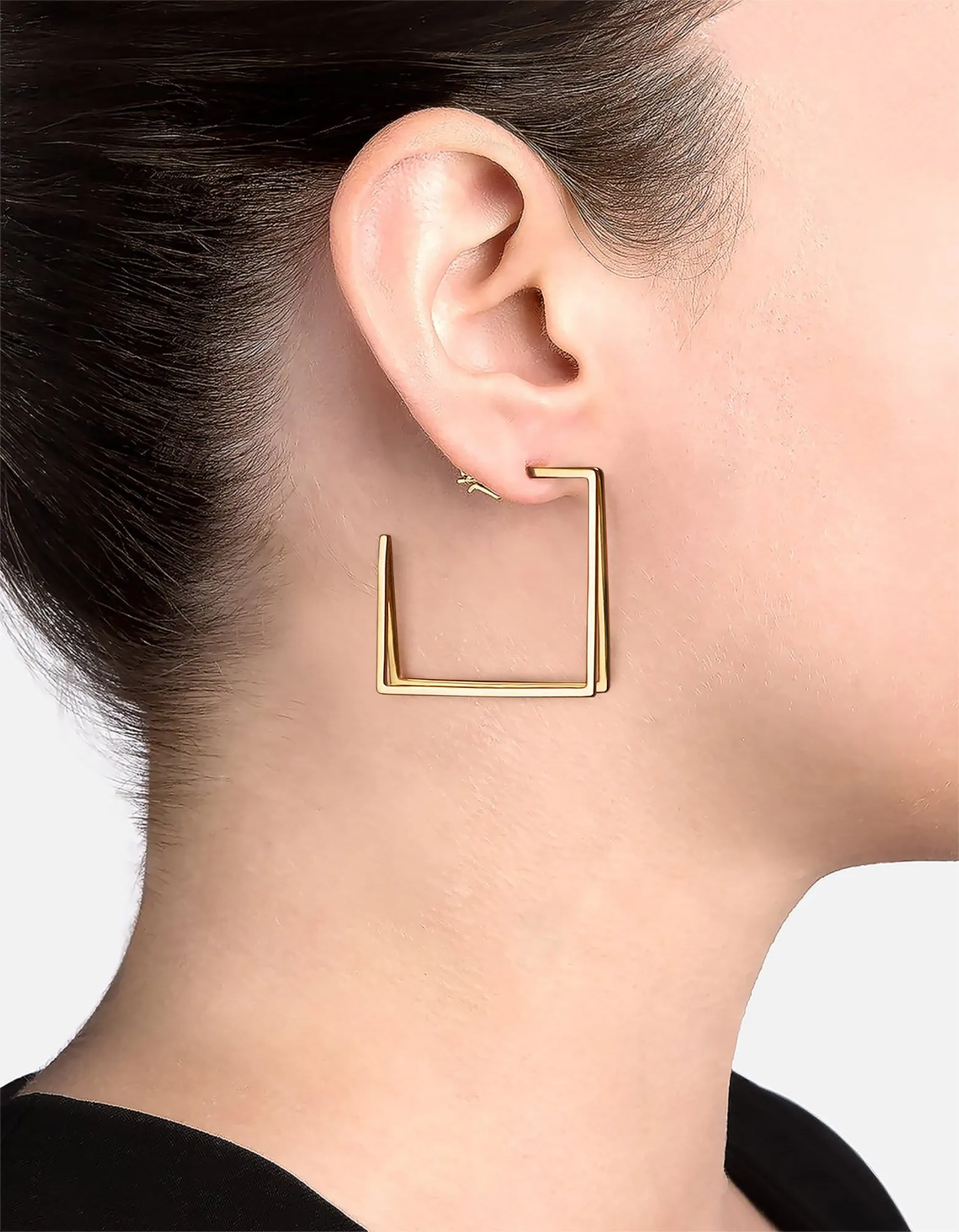 Small Axis Earrings, Gold Vermeil