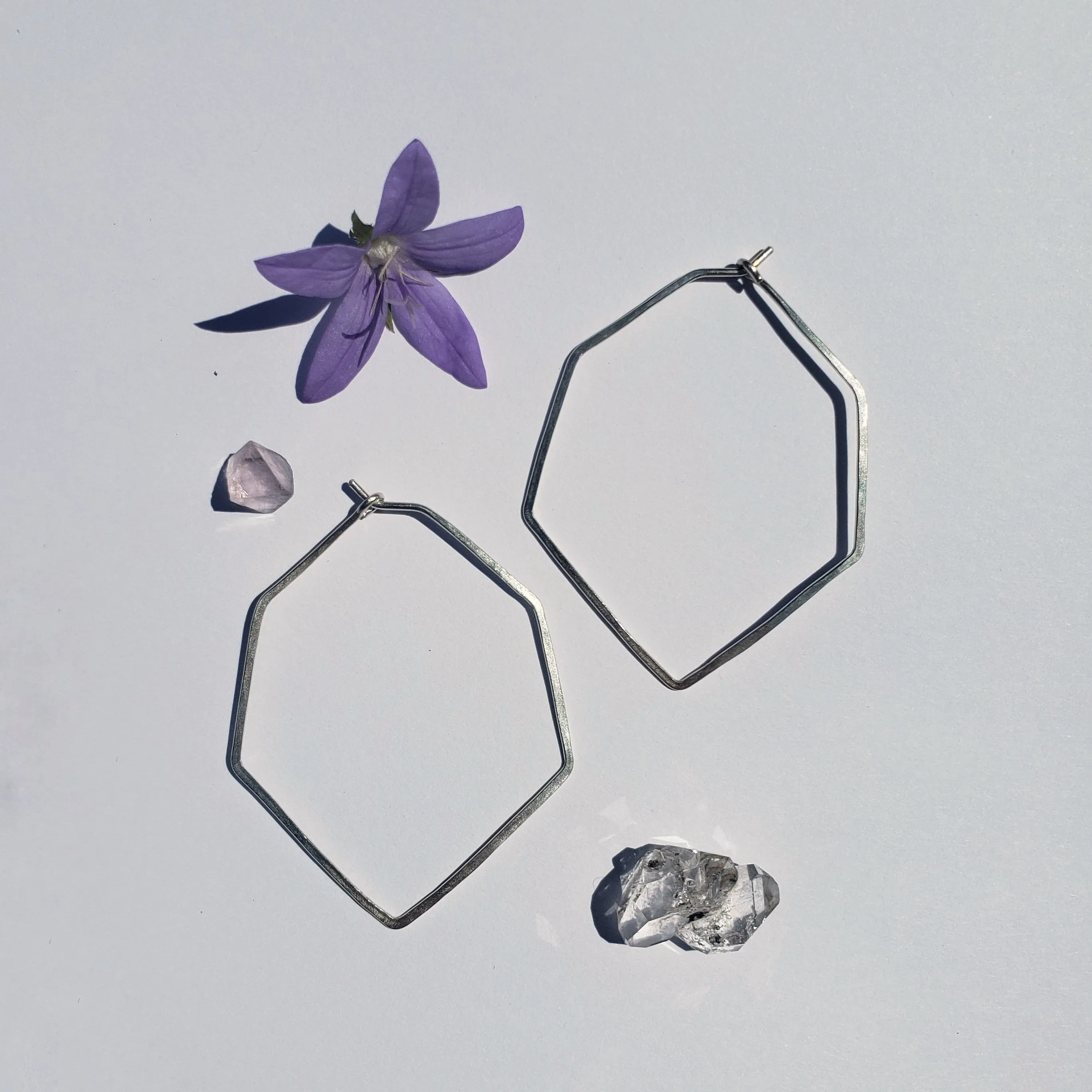 Small Hexagon Hoops