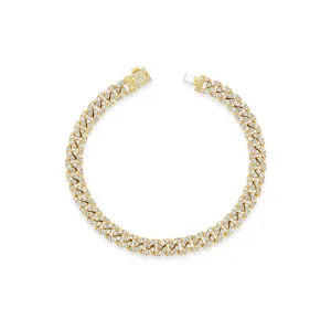 Small Pave Curb Link Bracelet