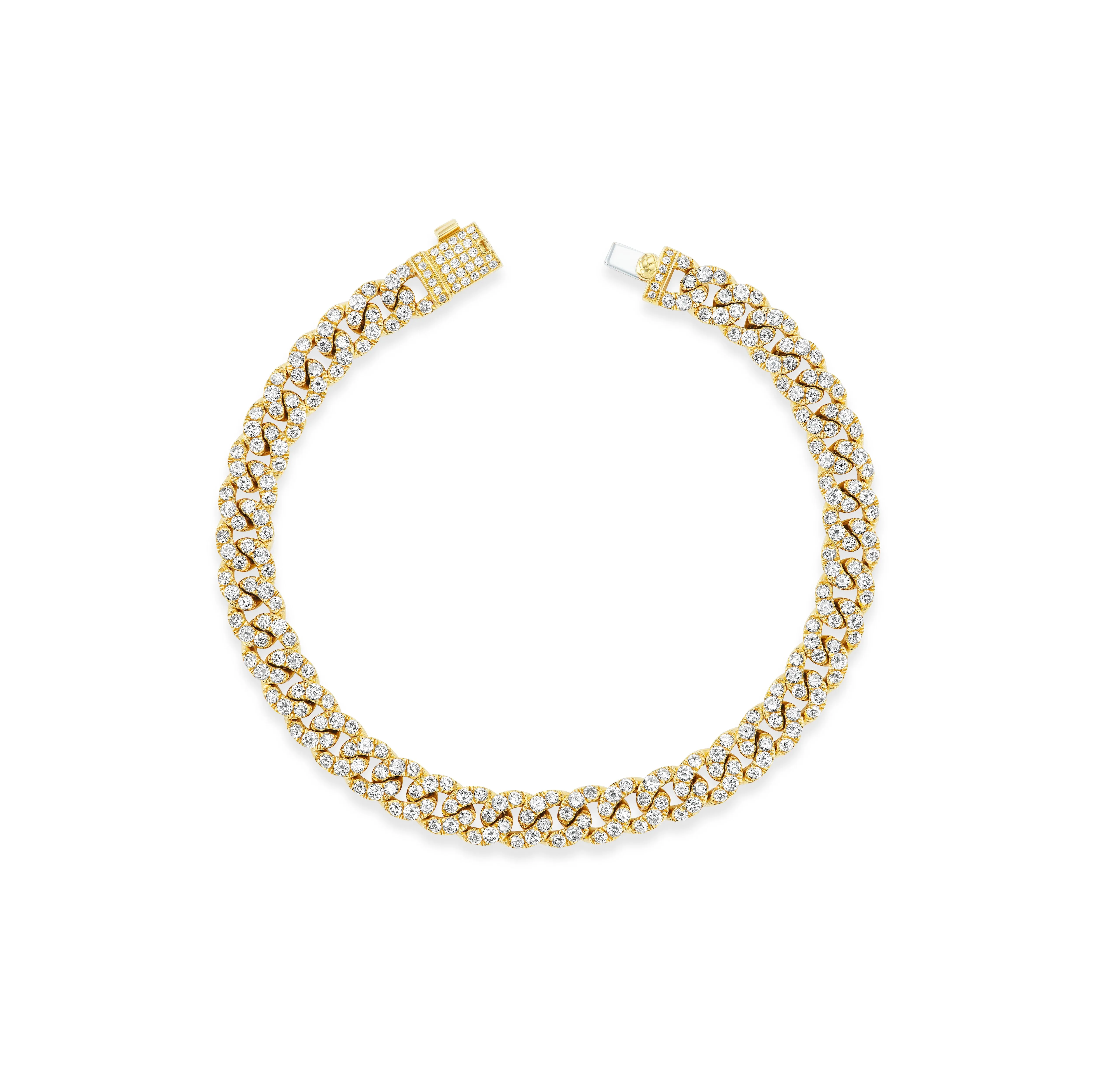 Small Pave Curb Link Bracelet