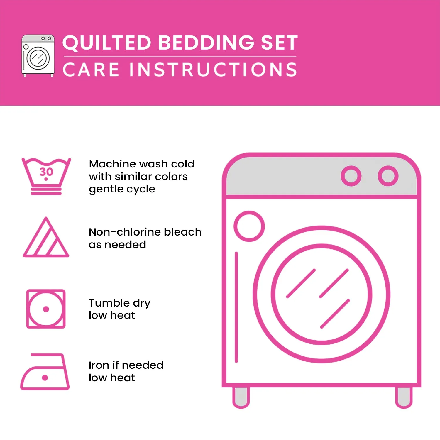 Soft Petals 3-Piece Quilted Bedding Set NCU0NVH430