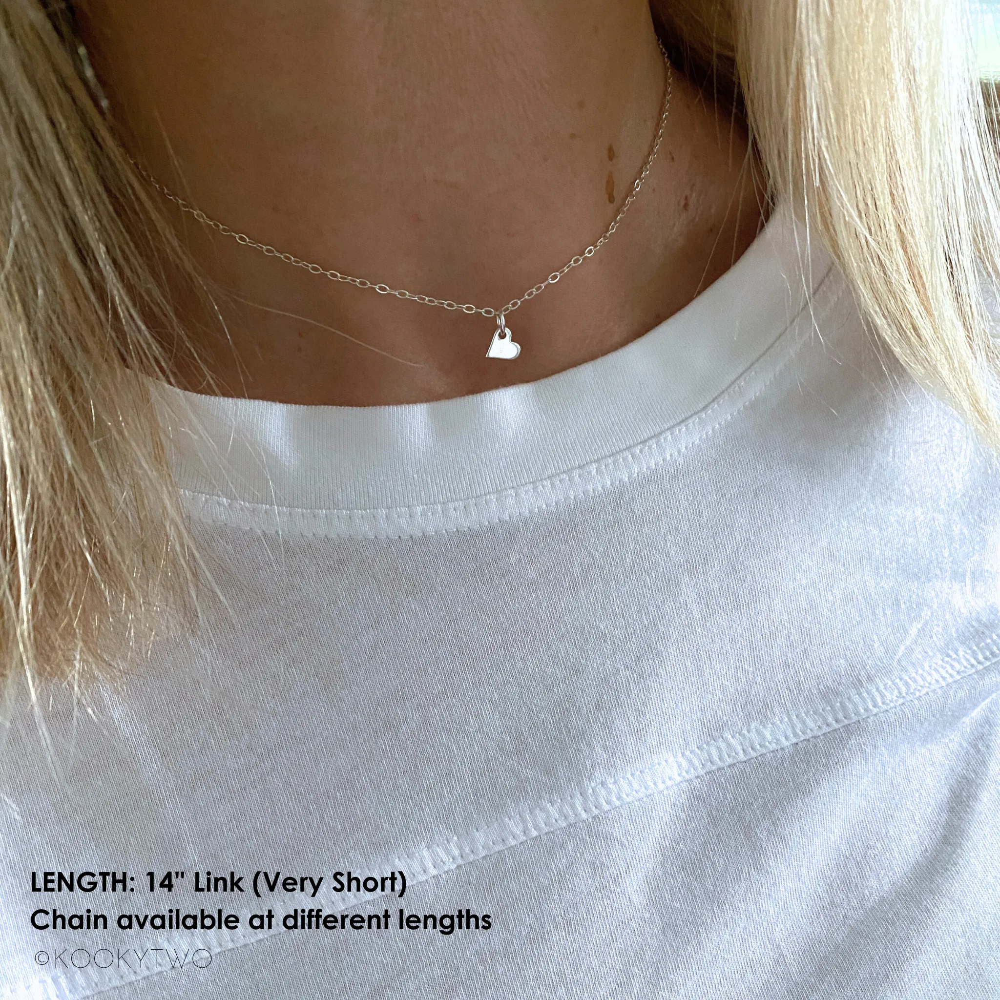 Sterling Silver Dainty Heart Necklace