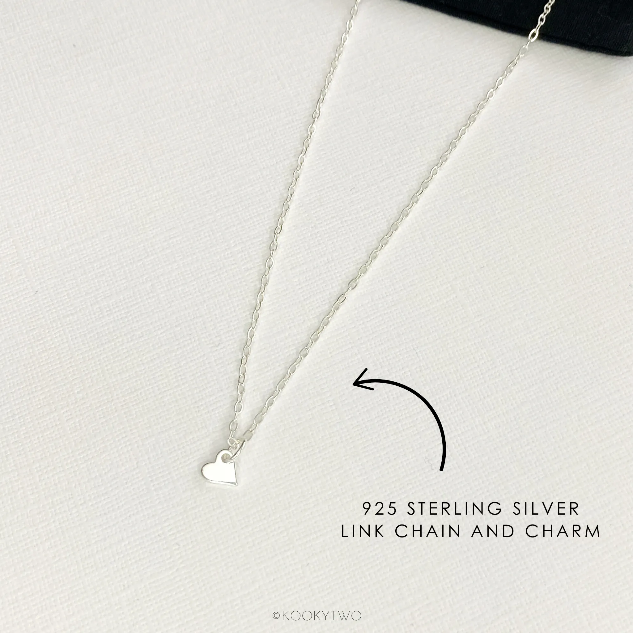 Sterling Silver Dainty Heart Necklace