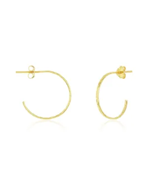 Sterling Silver Mini Hammered Hoops