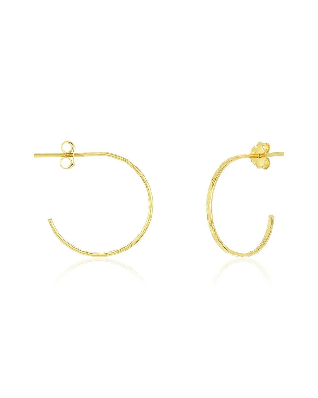 Sterling Silver Mini Hammered Hoops