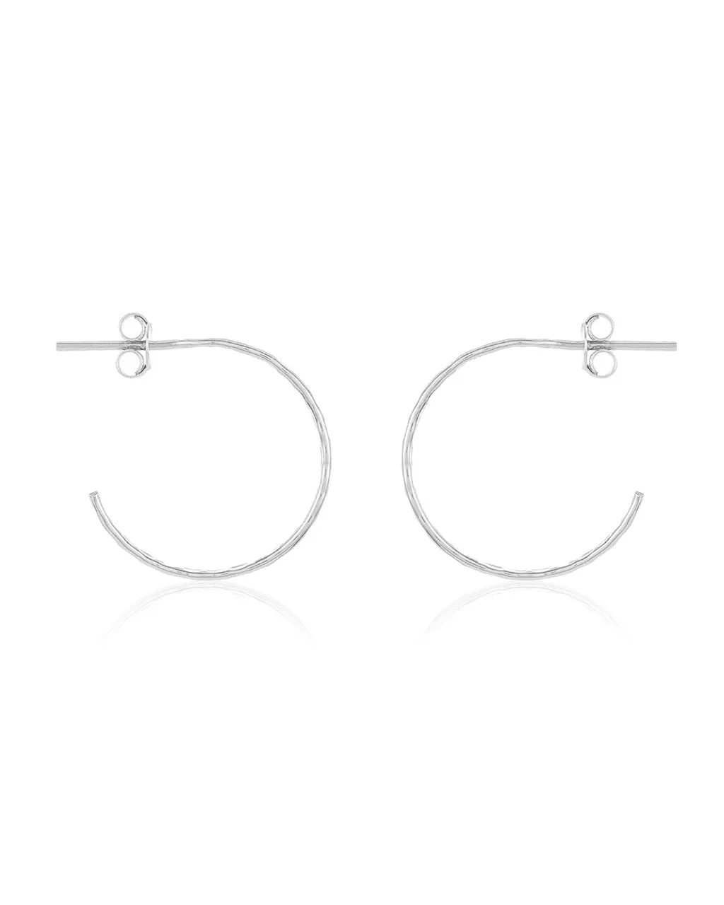 Sterling Silver Mini Hammered Hoops
