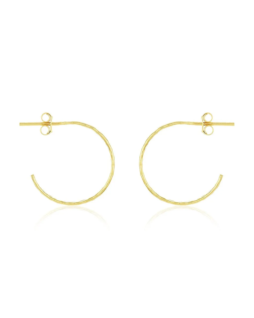 Sterling Silver Mini Hammered Hoops
