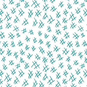 Stitchy 13263-80 Hashtags Teal/White
