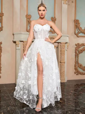 Strapless Sleeveless Fairy Maxi Bandage Dress HB100291