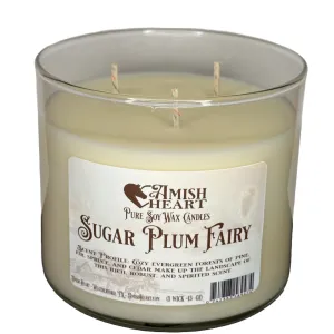 Sugar Plum Fairy Soy Candle | Amish Heart | Enchanting Evergreen Forest Scent