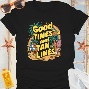 Summer Beach Vibes Tshirt With Tropical Design
