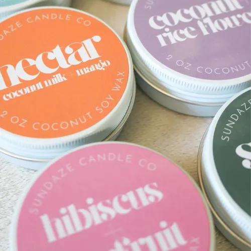 Sundaze Hibiscus   Starfruit | 2 oz Travel Candle | Coconut/Soy Wax