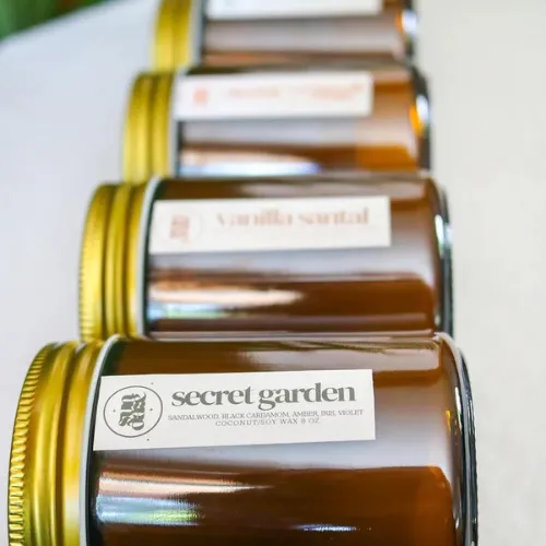 Sundaze Hibiscus   Starfruit | 8 oz Amber Glass | Coconut   Soy Wax