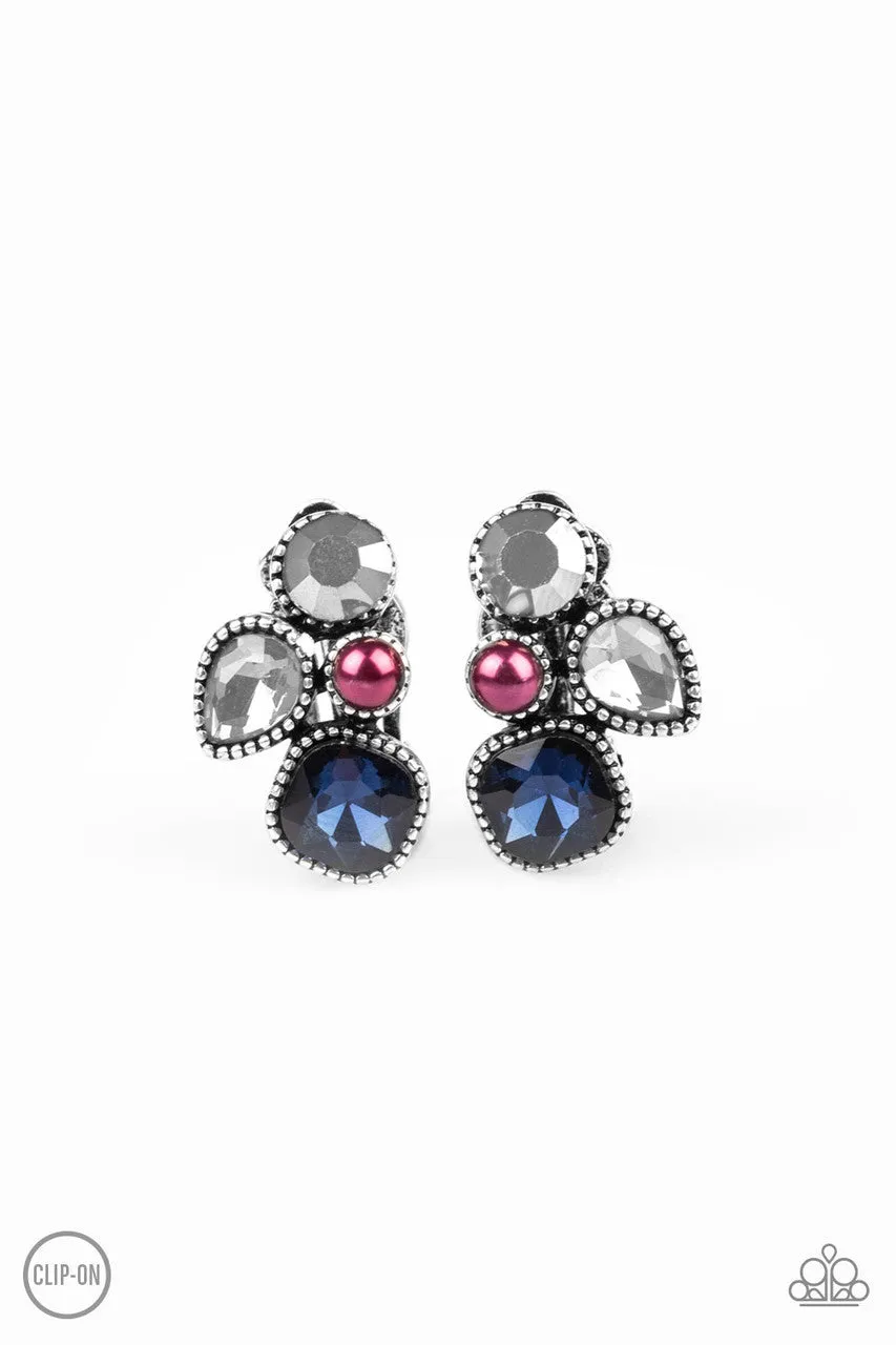 Super Superstar Multi Paparazzi Clip-On Earrings