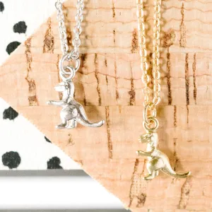 T Rex Dinosaur Charm Necklace
