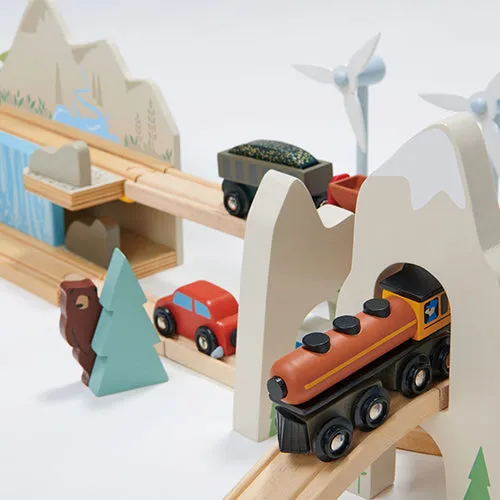Tender Leaf Wooden Mountain View Train Set