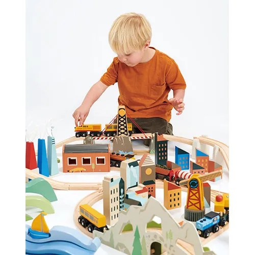 Tender Leaf Wooden Mountain View Train Set