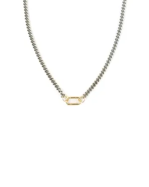 The Lexi Lock Necklace: Silver Cuban Chain