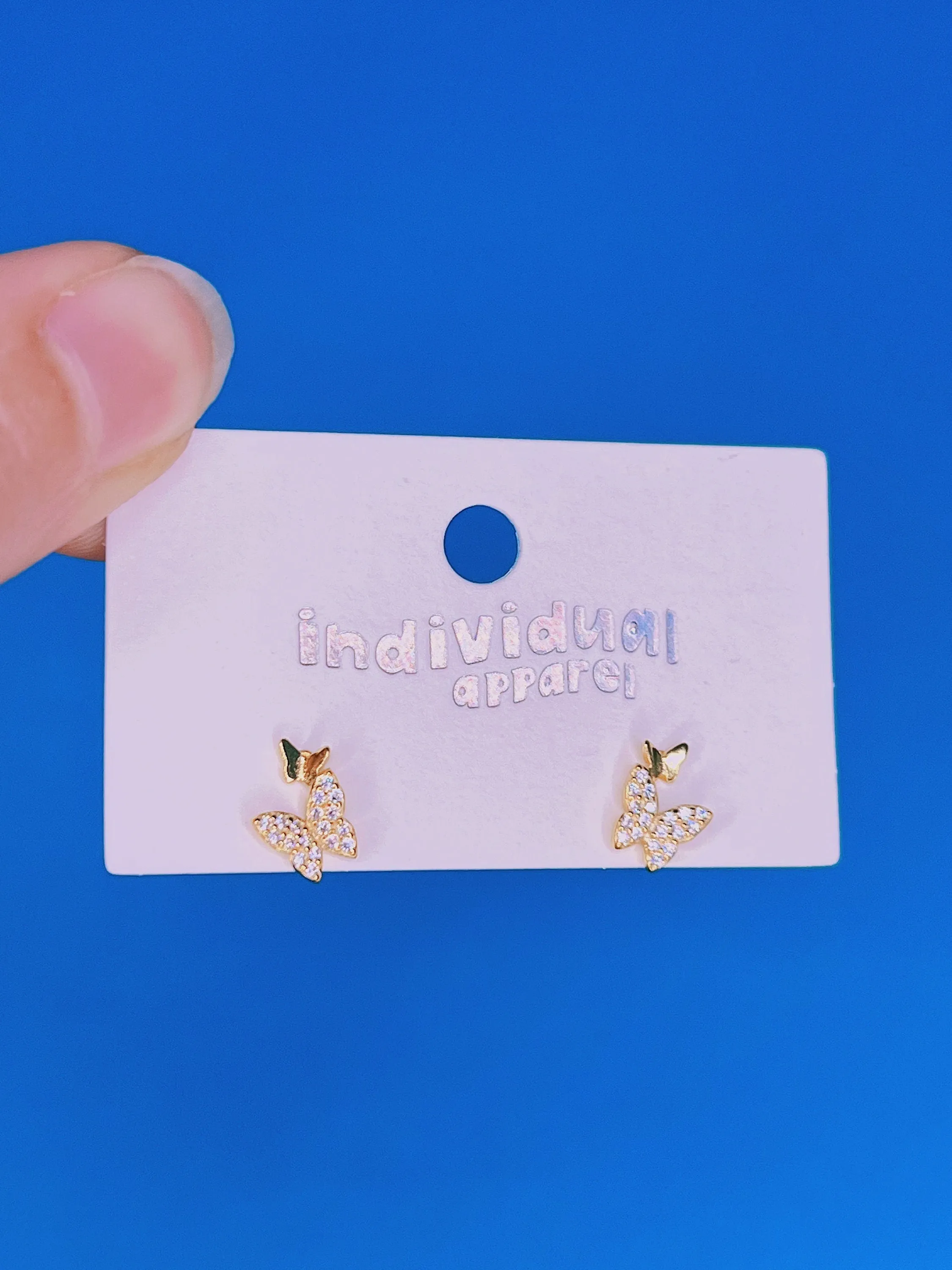 Tiny Butterfly Stud Earrings
