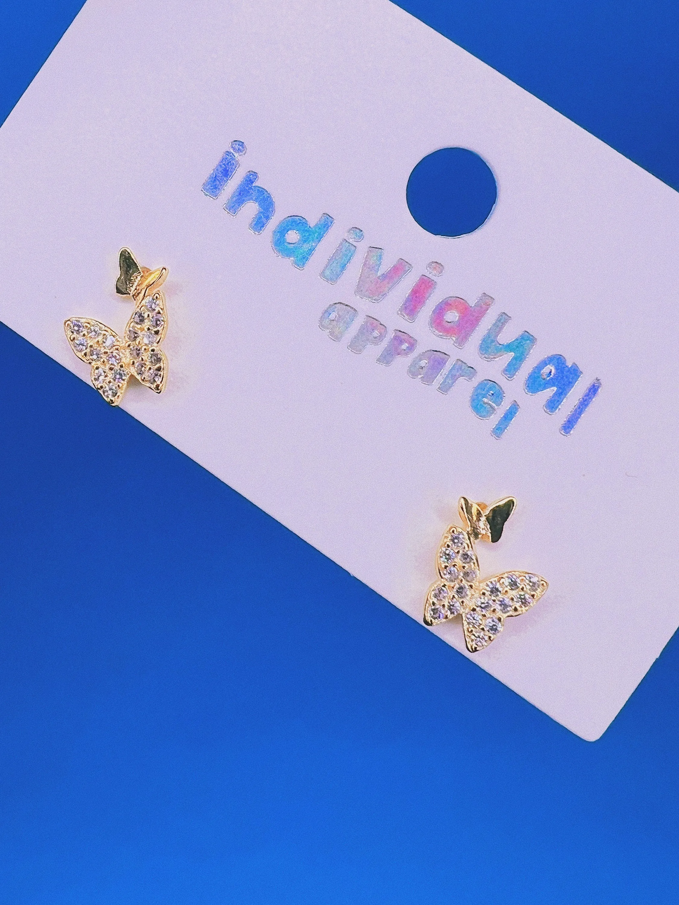 Tiny Butterfly Stud Earrings