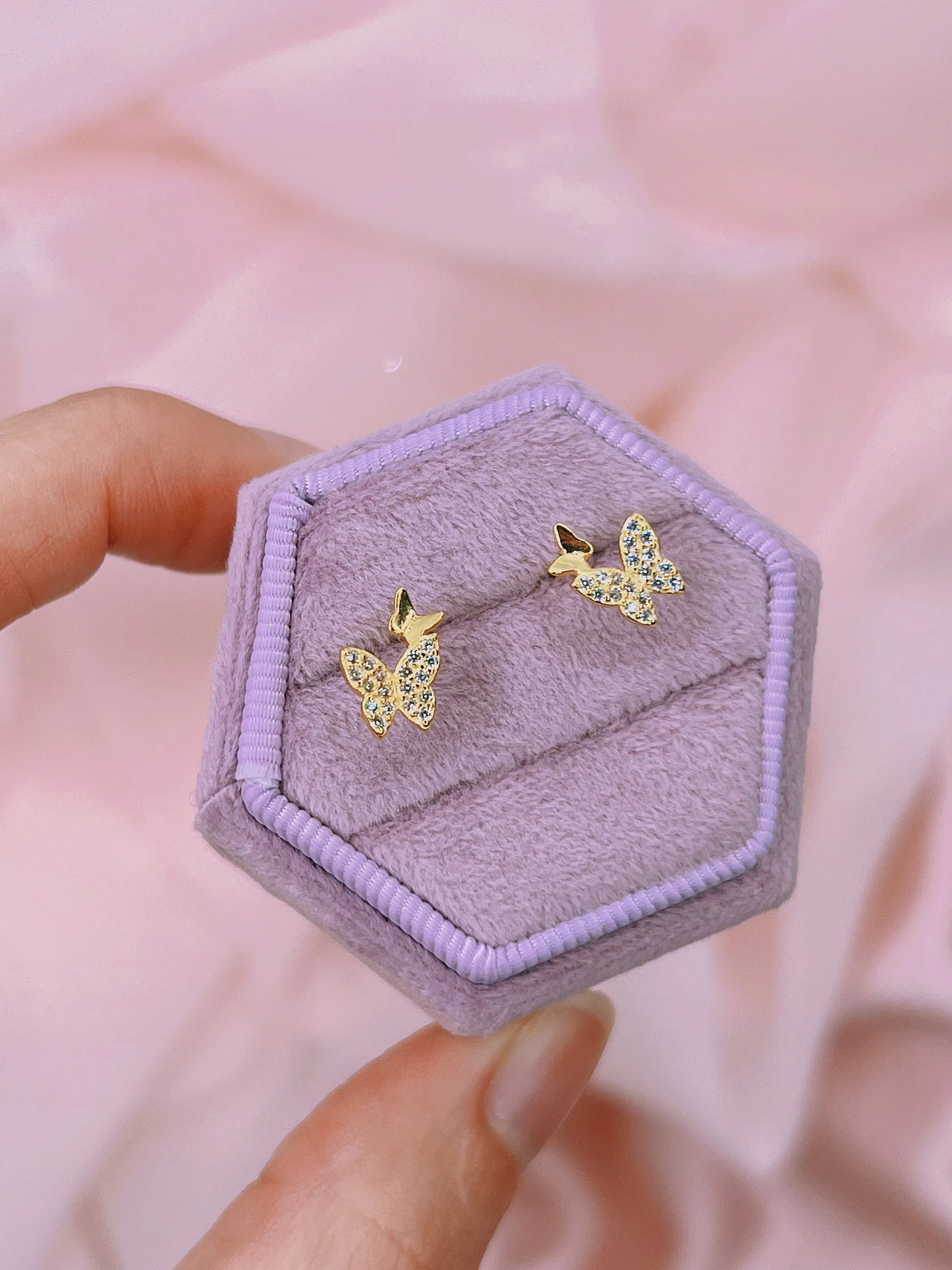 Tiny Butterfly Stud Earrings