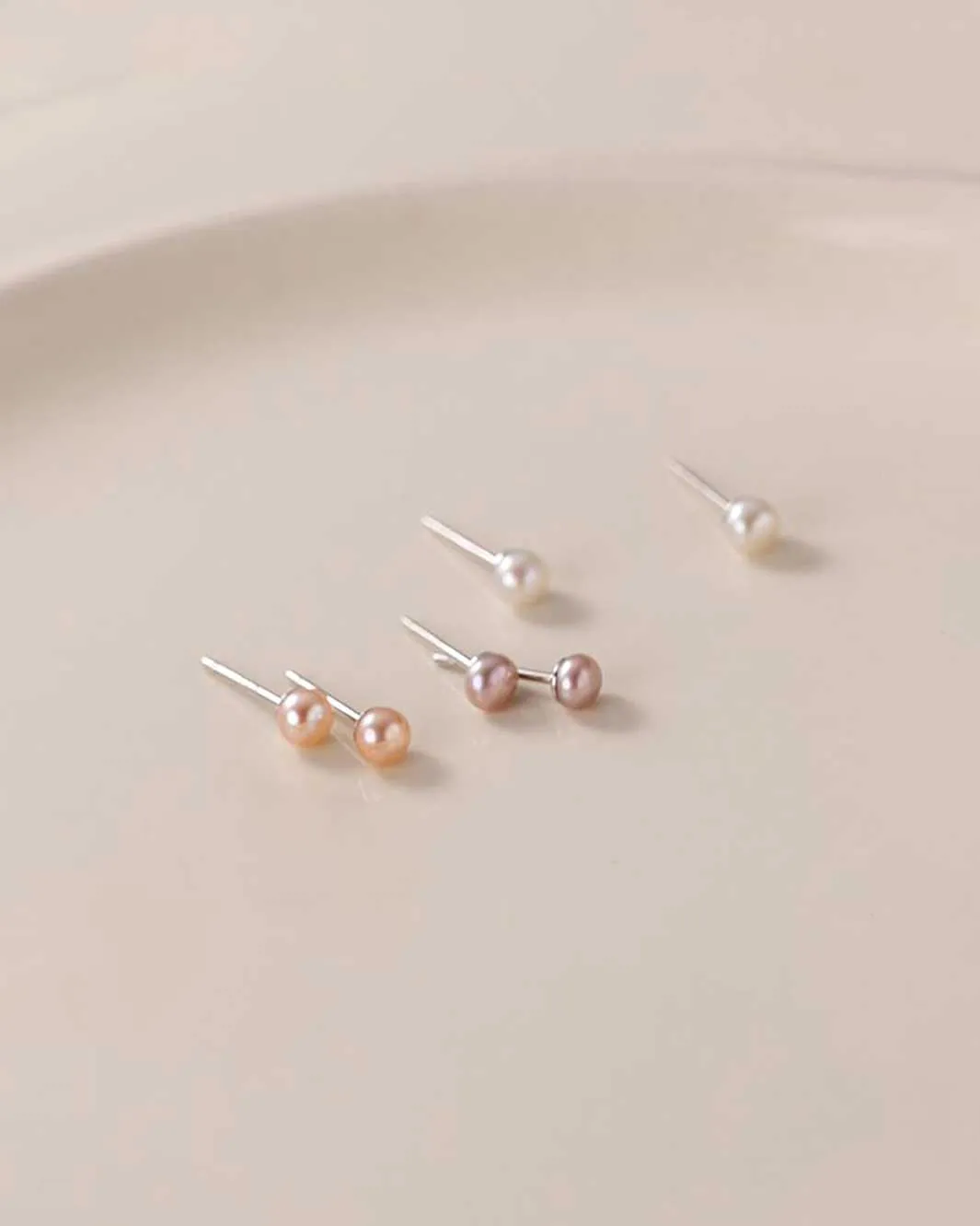 Tiny Freshwater Pearl Stud Earrings