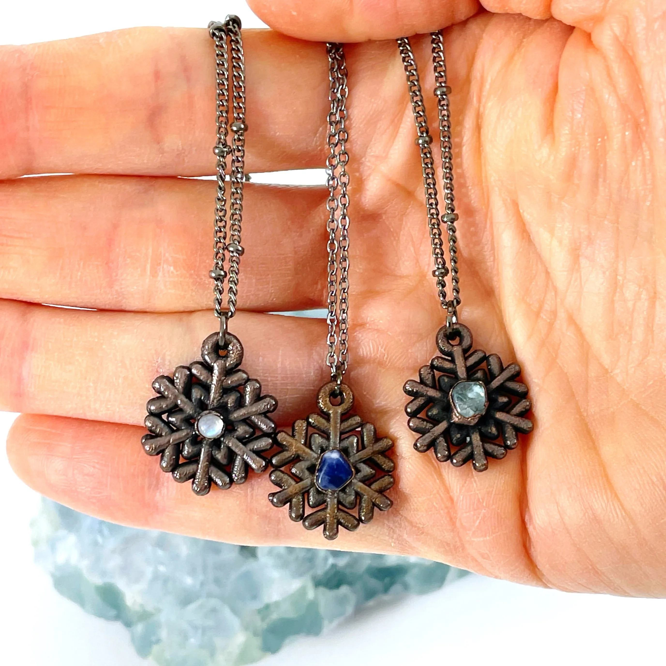 Tiny Snowflake Necklace