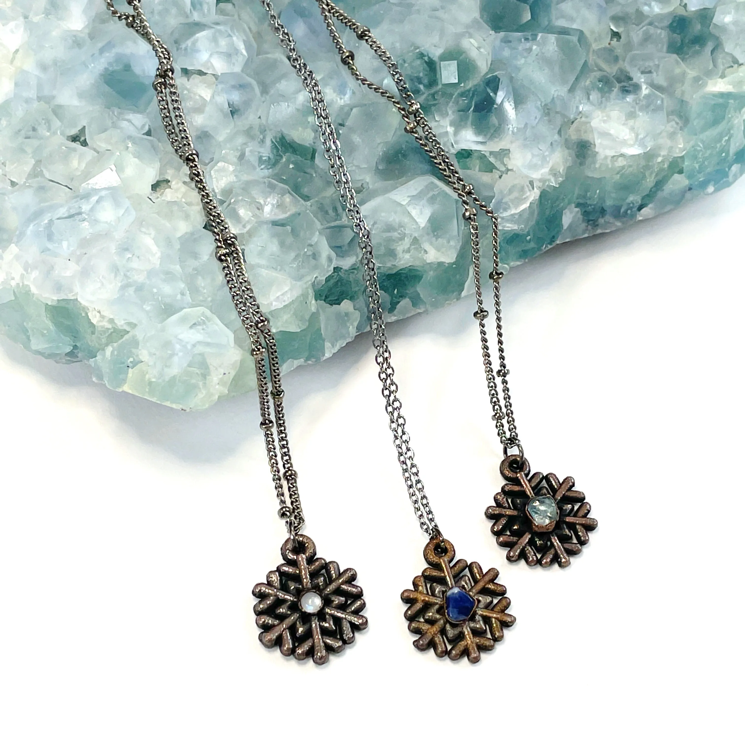 Tiny Snowflake Necklace