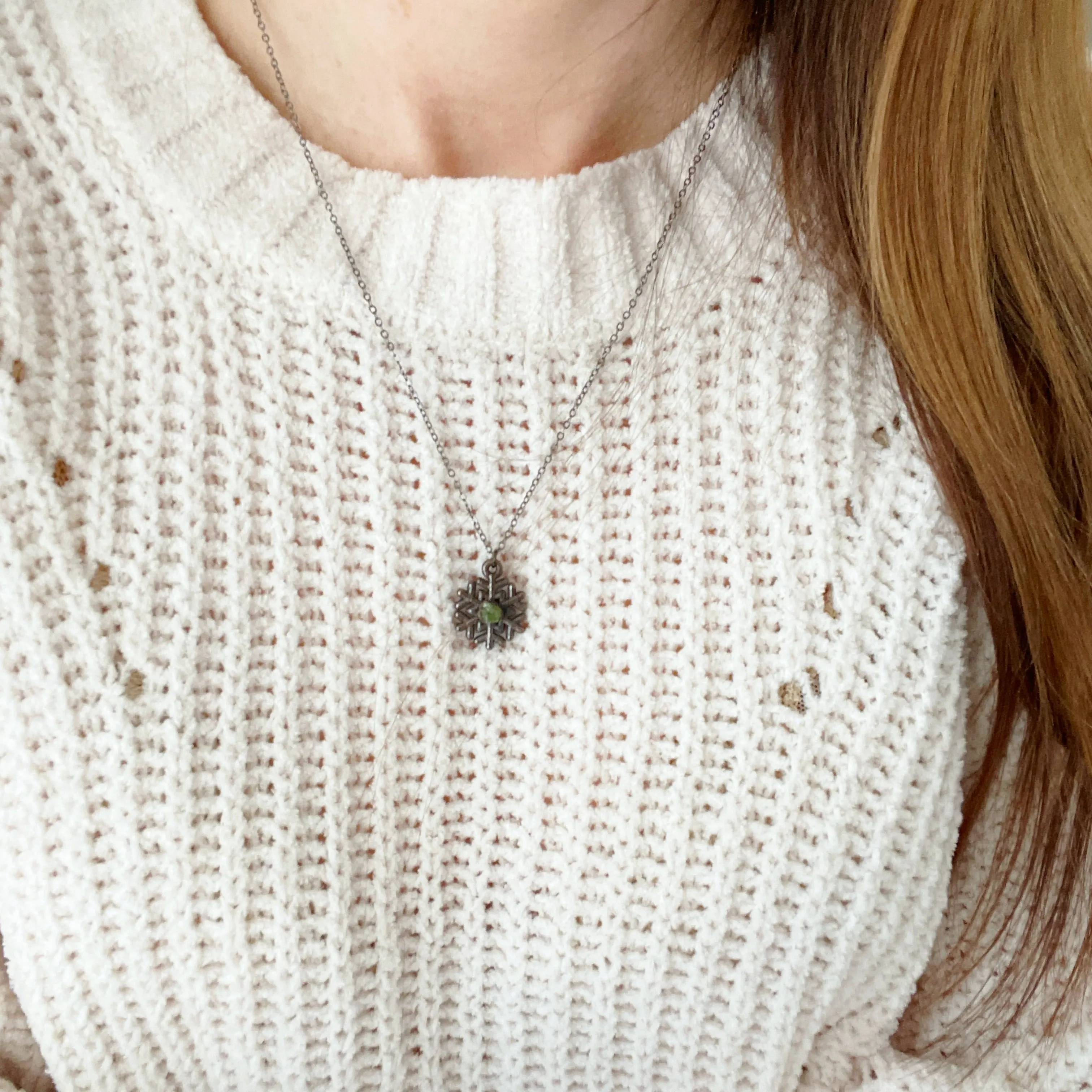 Tiny Snowflake Necklace