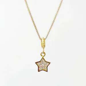 Tiny Star Necklace, Dainty Star Necklace, Cubic Zirconia Star Necklace,
