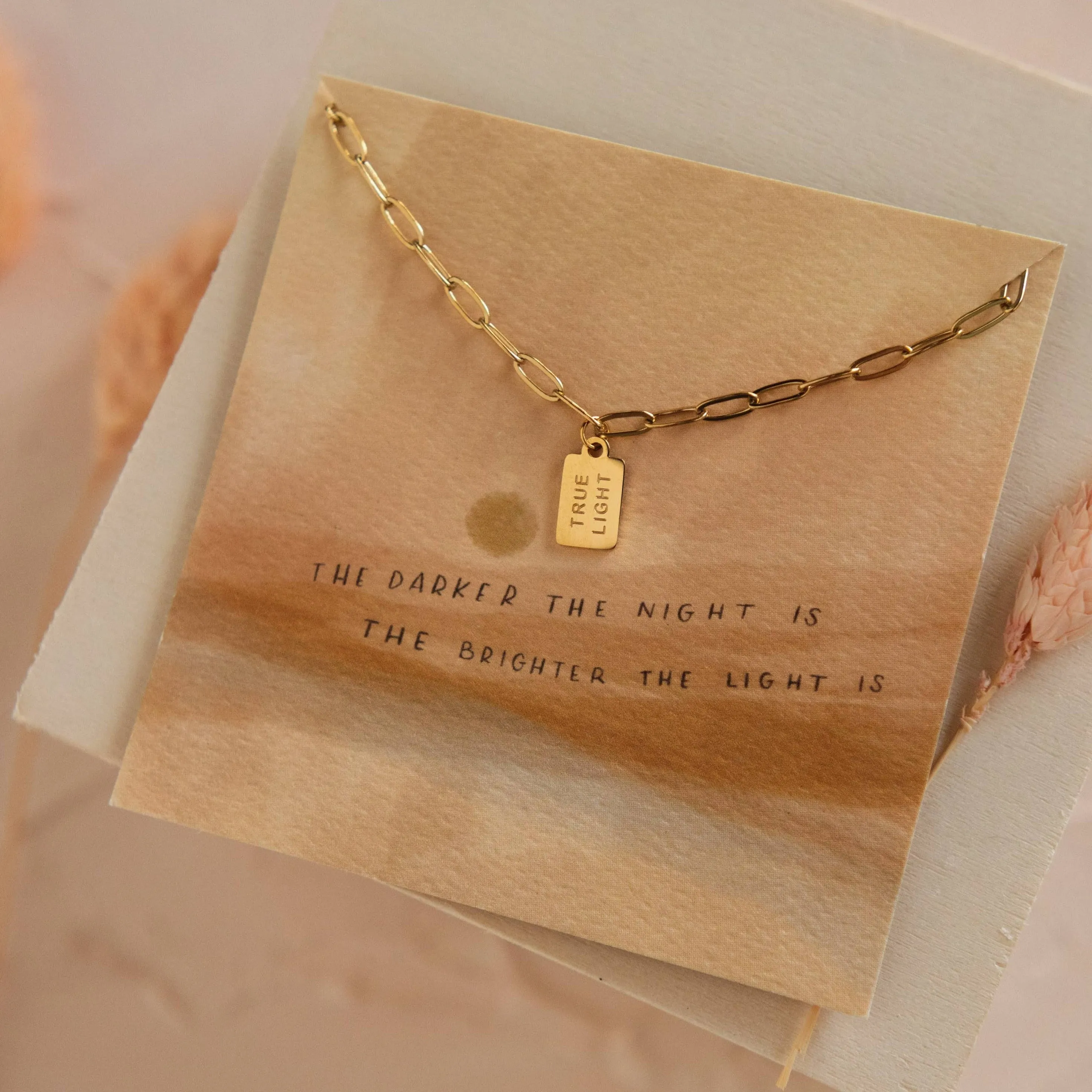True Light Mini Tag Necklace