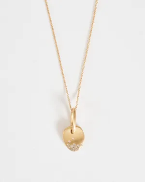 urban winter mini necklace - gold/champagne diamonds